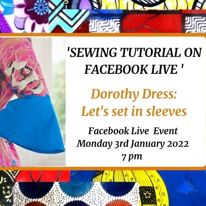 DovetailedLdn's tweet photo. Join me tomorrow Monday 3rd January at 7 pm in my Facebook group for a 'live' sleeve tutorial. The group is called: 'Sewing with African wax print fabric'. We'll be attaching the sleeves to the #SewDorothyDress from my book: #SewingWithAfricanWaxPrintFabric'. 
Who's coming? https://t.co/04n40GJZ1f