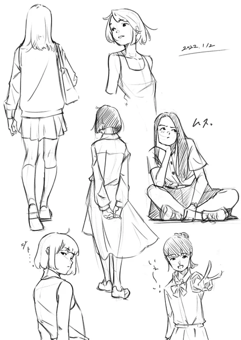 クロッキー&amp;落書き 
