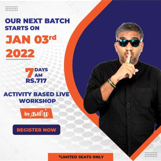 The next batch of #ZeroRupeeMarketer starts on Jan 3rd, Tomorrow! 
7 days | 7am | 60min Live Session! 
Learn the ways to generate leads organically! Create effective content and much more! 
sakthivelpannerselvam.com/ZeroRupeeMarke…
#Learnwithsakthi #365DaysOfMarketing