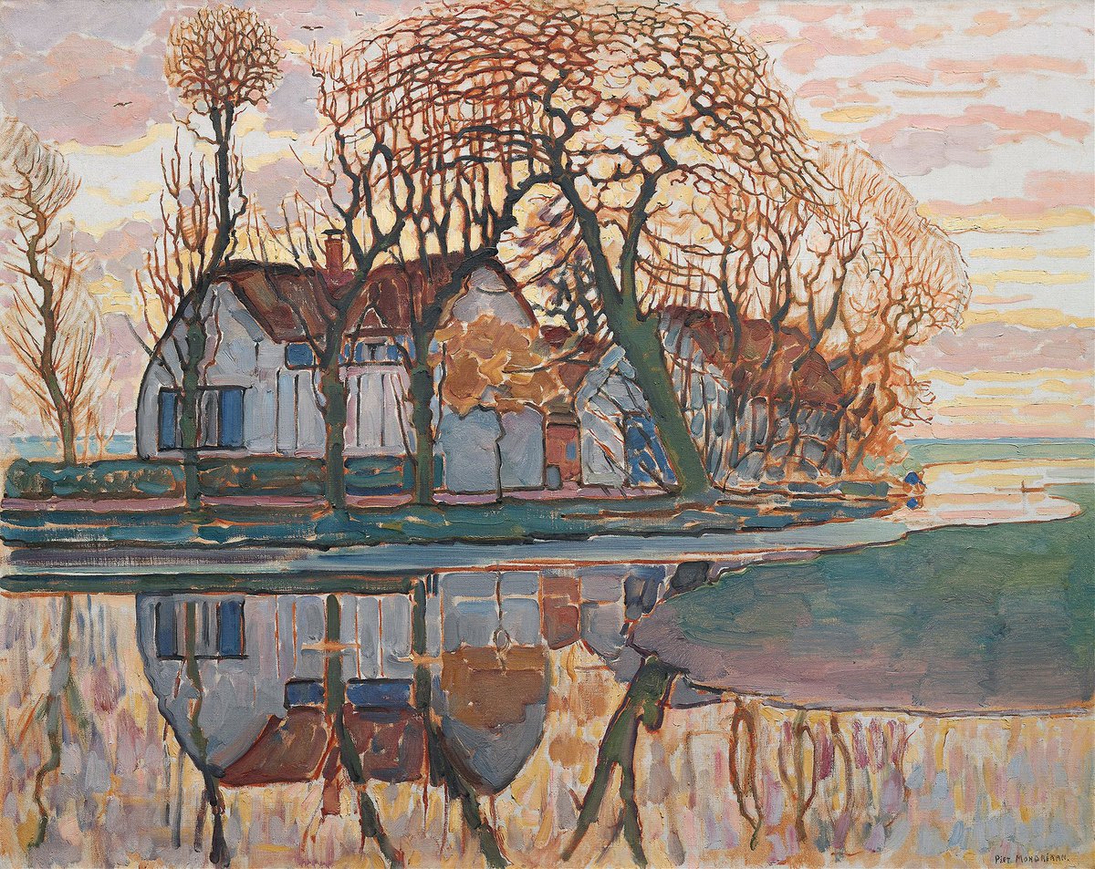 'Farm near Duivendrecht', Piet Mondrian, oil on canvas, 1916.
