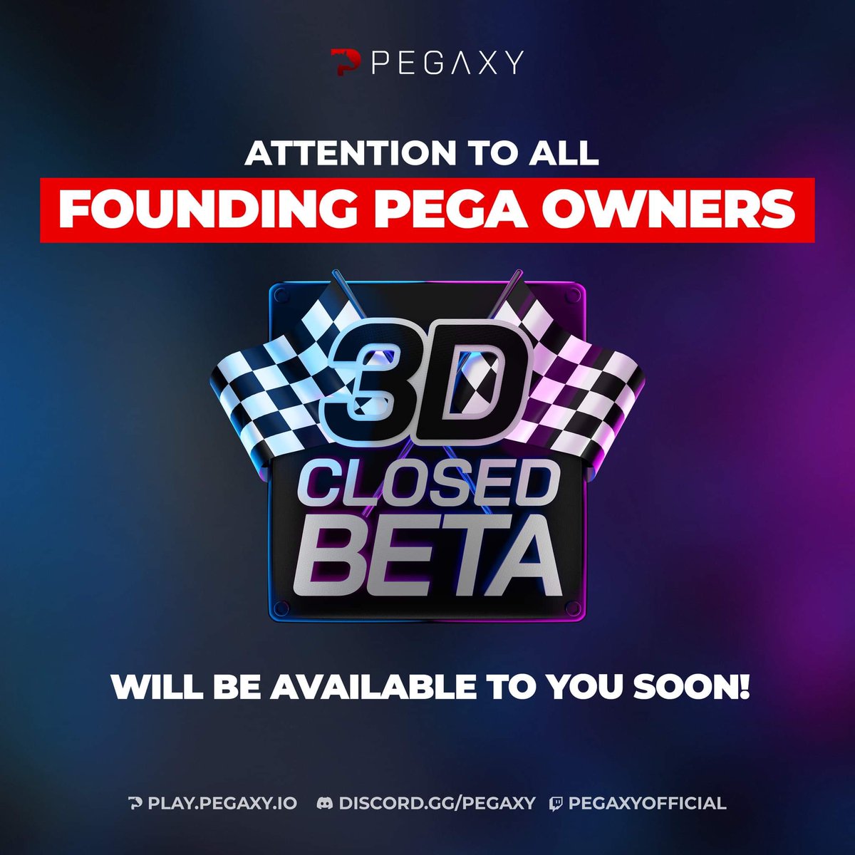PegaxyOfficial's tweet photo. After the great response from the initial closed Beta, we will be expanding the closed Beta testers to all Founding Pega holders 🤝

This is expected to take place roughly Tuesday 4th January. We will take the snapshot of Founding holders roughly around that time as well. 💪 https://t.co/UagngD2nOp