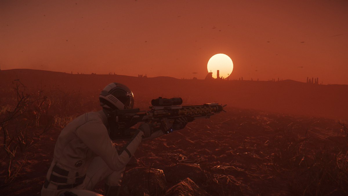 121Mein's tweet photo. sundown #StarCitizen @RobertsSpaceInd https://t.co/p9tESDJIXw