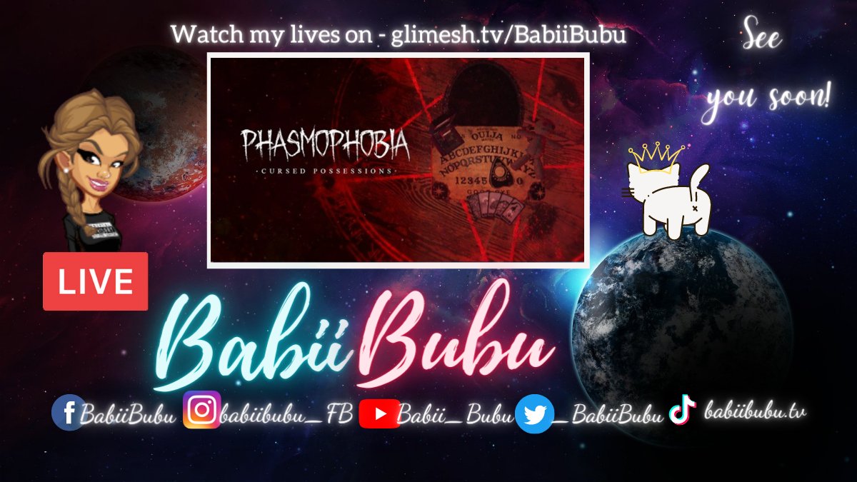 _BabiiBubu's tweet photo. ‼️‼️ 🅻🅸🆅🅴 ‼️‼️
ON https://t.co/B6wpgVcL0G &amp; https://t.co/A8hZlsztQk
⚠️🚨 Back at it again, with the tiddy scares!!!! Cursed Possessions V0.5.0
Playing Phasmophobia with @trishinator  👻😱
Come vibe with #TheVibeSisters!! ✌🏼 https://t.co/fRzTqkf1eX