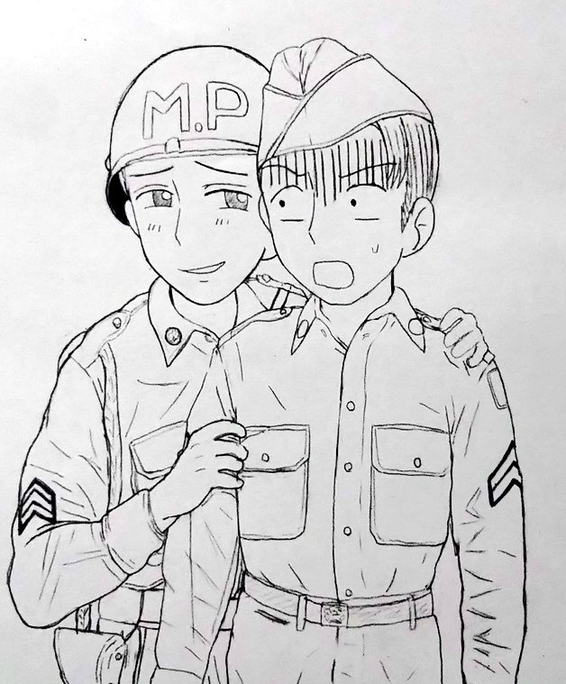 48年以降だったら
この服装でも問題ないと最近知った()

襟に兵科章

肩に肩章 