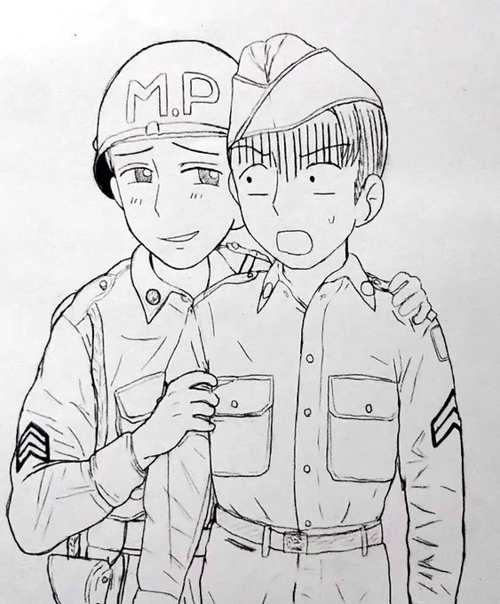 48年以降だったら
この服装でも問題ないと最近知った()

襟に兵科章

肩に肩章 
