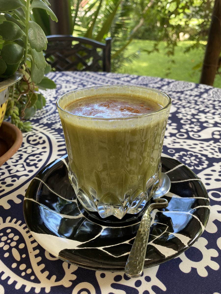 MumbaMusondam's tweet photo. Gifts of Mother Earth 🌍…..A good long walk/run, fresh air, sun ☀️ and my furry friend 🐕. And finally a start to an amazing day and week - Matcha 🍵 Moringa Masala Latte with Rice milk with a dash of cinnamon. PRECIOUS #LifeOfTrees Happy Sunday & start to the 1st week of 2022. https://t.co/ZpfFyMRdM5