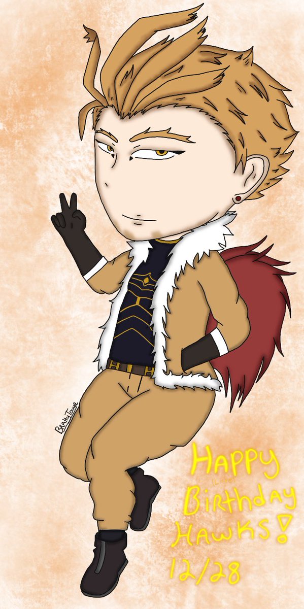 BrattyTouya's tweet photo. Happy belated birthday to this bird boi #hawks #keigotakami #bnha #bnhahawks #hawkssimp #chibihawks https://t.co/IAA37UzOgT