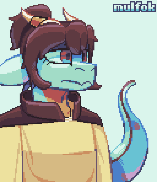 mulfok's tweet photo. the story for my game is beginning to take definitive shape—it's time for the character's portraits to take form too!

#pixelart | #ドット絵 | #aseprite | #gamedev https://t.co/WQH4WJ87YZ