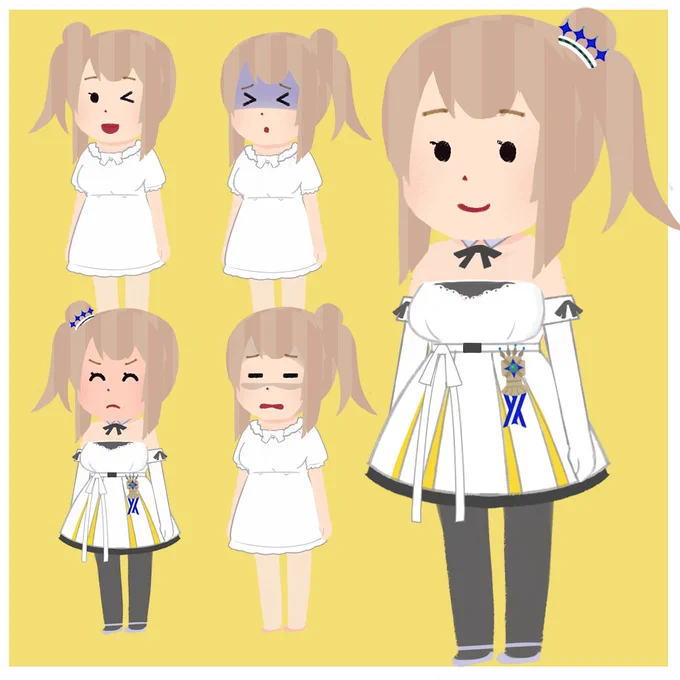 いらすとや風さとうささらの立ち絵ですを投稿しました https://t.co/VLbwKzuGpl 