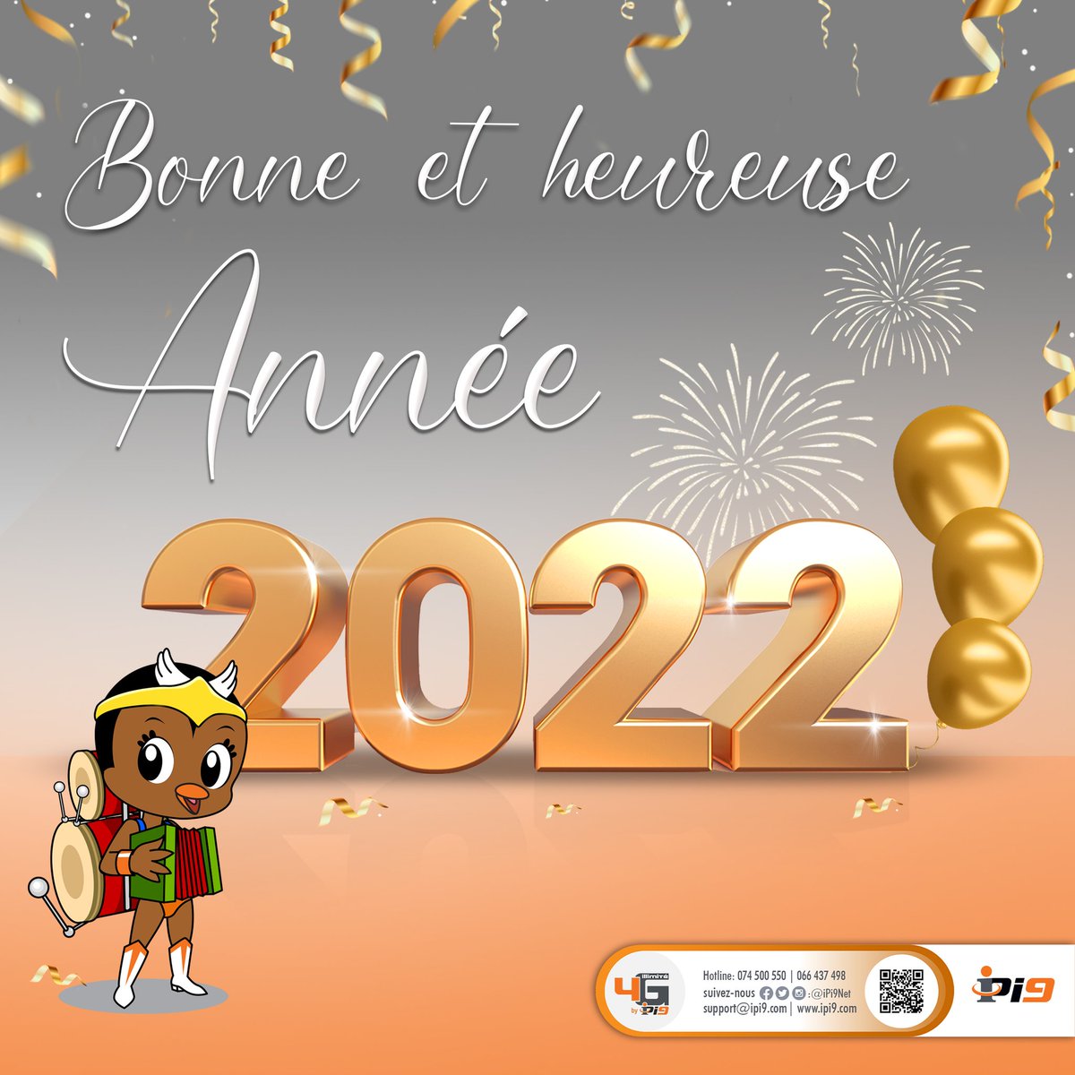 iPi9 et l’ensemble du personnel vous souhaitent une Bonne et Heureuse Année 2022. 

#Web7 #SiteWeb #VisibilitéWeb  #PromoiPi9   #Nos_Pass_Illimité_4G_LTE #SurfEnBig