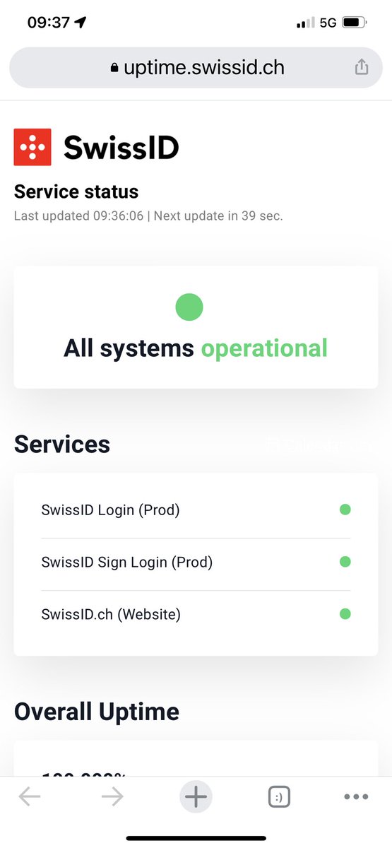 chrisludt's tweet photo. @SwissSign Seit mindestens 2h kein #SwissID Login möglich, aber alles wird als grün rapportiert. Da scheint auch das interne Monitoring nicht zu funktionieren. https://t.co/42uwgkV55S