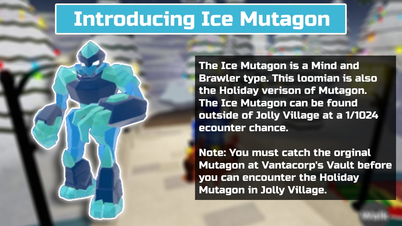 Loomian Legacy Very Rare *ICE* Mutagon