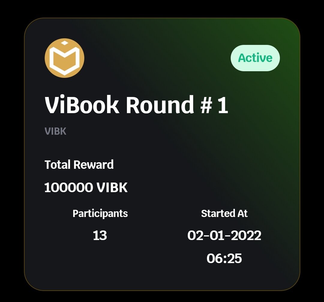 ninjaswapapp's tweet photo. ViBook Bounty Round 1 , live now
$5000 valued #VIBK
https://t.co/faYnl5wnEC
Vibook is the first academic window of #web3 technology. https://t.co/APO9o5PaXh