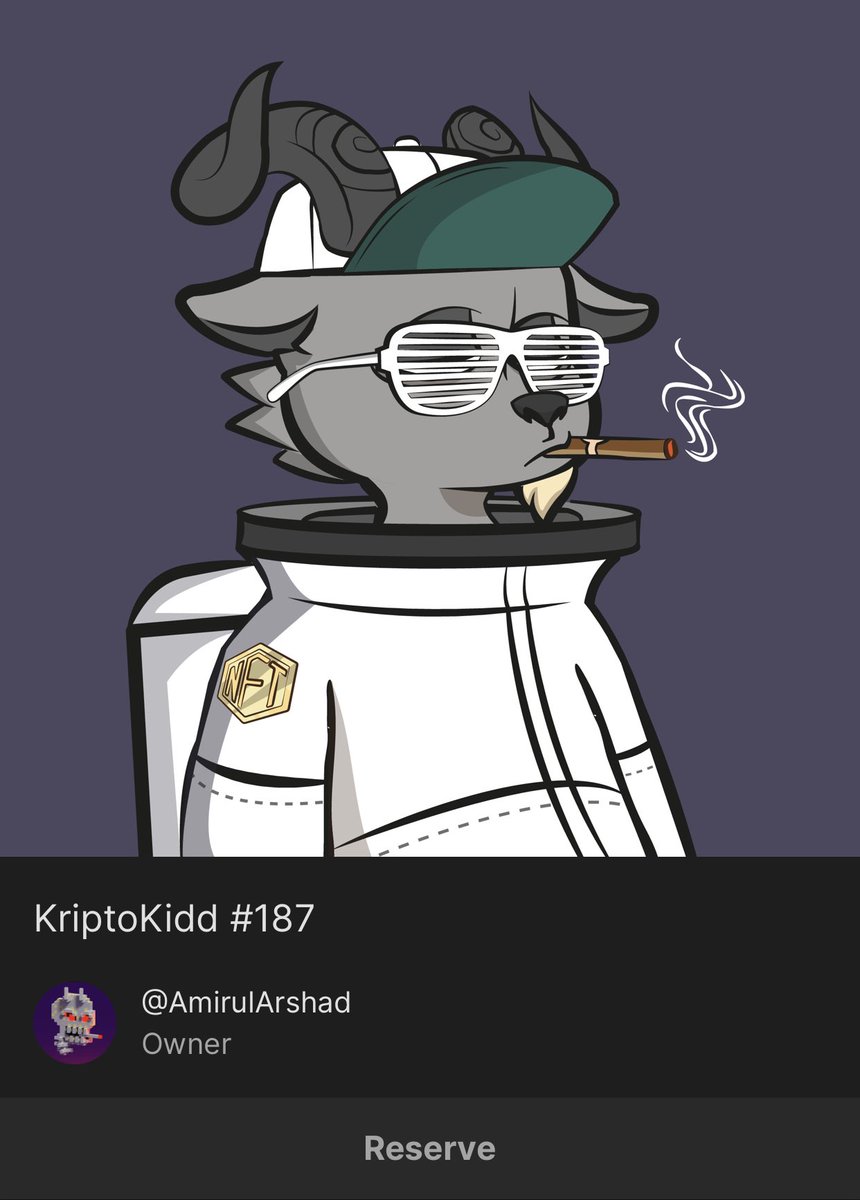 kriptokiddmy's tweet photo. #kriptokidd 189/187 sold! give burst of applause to @_AmirulArshad ππ»ππ»ππ»
wish you abundance of success, wealth and a good health sirπ€²π». Hope you have a wonderful day today. Tqsmππ»ββοΈβ€οΈ https://t.co/hHWOcC0Jht