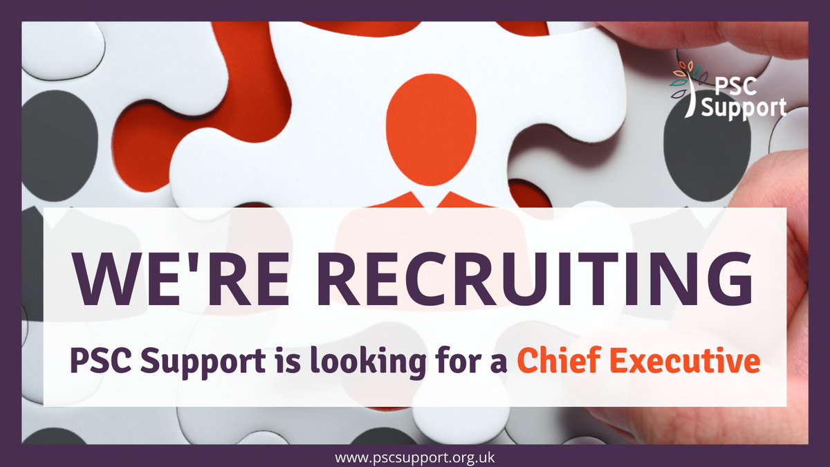 PSC Support is looking for a Chief Executive to lead the day-to-day running of our charity and deliver on the strategic goals set by our Board of Trustees. Find out more 👉pscsupport.org.uk/we-are-recruit…