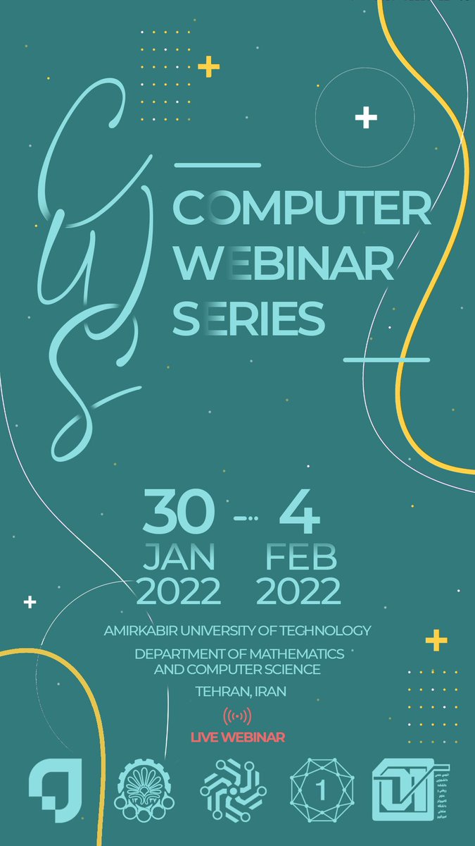 Computer Webinar Series (@cws_aut) on Twitter photo <a href="/CWS_AUT/">Computer Webinar Series</a>
✨ رویداد CWS، کنفرانسی با جدیدترین دستاوردها و پژوهش ها
موضوعاتی چون : بیوتکنولوژی، ماشین لرنینگ، رباتیک، کلود کامپیوتینگ، محاسبات کوانتومی
🎙 رویداد شامل سخنرانی های آکادمیک، صنعتی، ورک شاپ و میزگرد می باشد.
🔗 ثبت نام رایگان : mathcs.ir/cws <a href="/CWS_AUT/">Computer Webinar Series</a>
✨ رویداد CWS، کنفرانسی با جدیدترین دستاوردها و پژوهش ها
موضوعاتی چون : بیوتکنولوژی، ماشین لرنینگ، رباتیک، کلود کامپیوتینگ، محاسبات کوانتومی
🎙 رویداد شامل سخنرانی های آکادمیک، صنعتی، ورک شاپ و میزگرد می باشد.
🔗 ثبت نام رایگان : mathcs.ir/cws