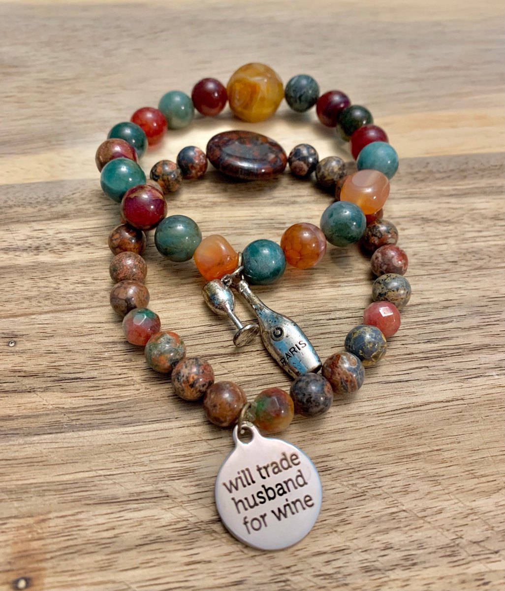 sparkling_bead's tweet photo. Excited to share this item from my #etsy shop: Cheeky Wine Bracelet Set, Vineyard Fruity Wine Inspired Bracelet https://t.co/xJQcpuF81r https://t.co/ev5dWAFPiY