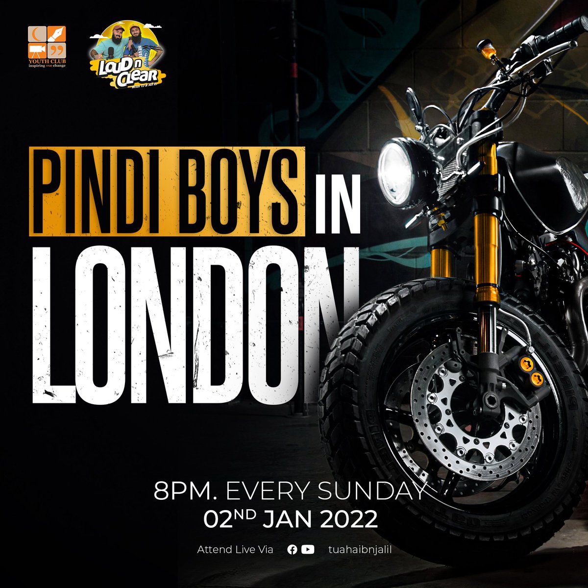TuahaJalil's tweet photo. A very exciting episode is coming your way tonight at 8pm. Sunday, 2nd January.

Stay tuned to my Facebook &amp; YouTube channels: @tuahaibnjalil

#LoudnClear #LnC #EverySunday https://t.co/g2PgUXKYYX