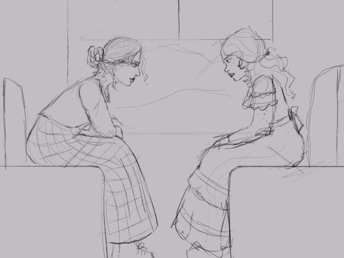 AugustaJOwens's tweet photo. In love with this sketch I did of some new characters in my book https://t.co/O75bLCT387