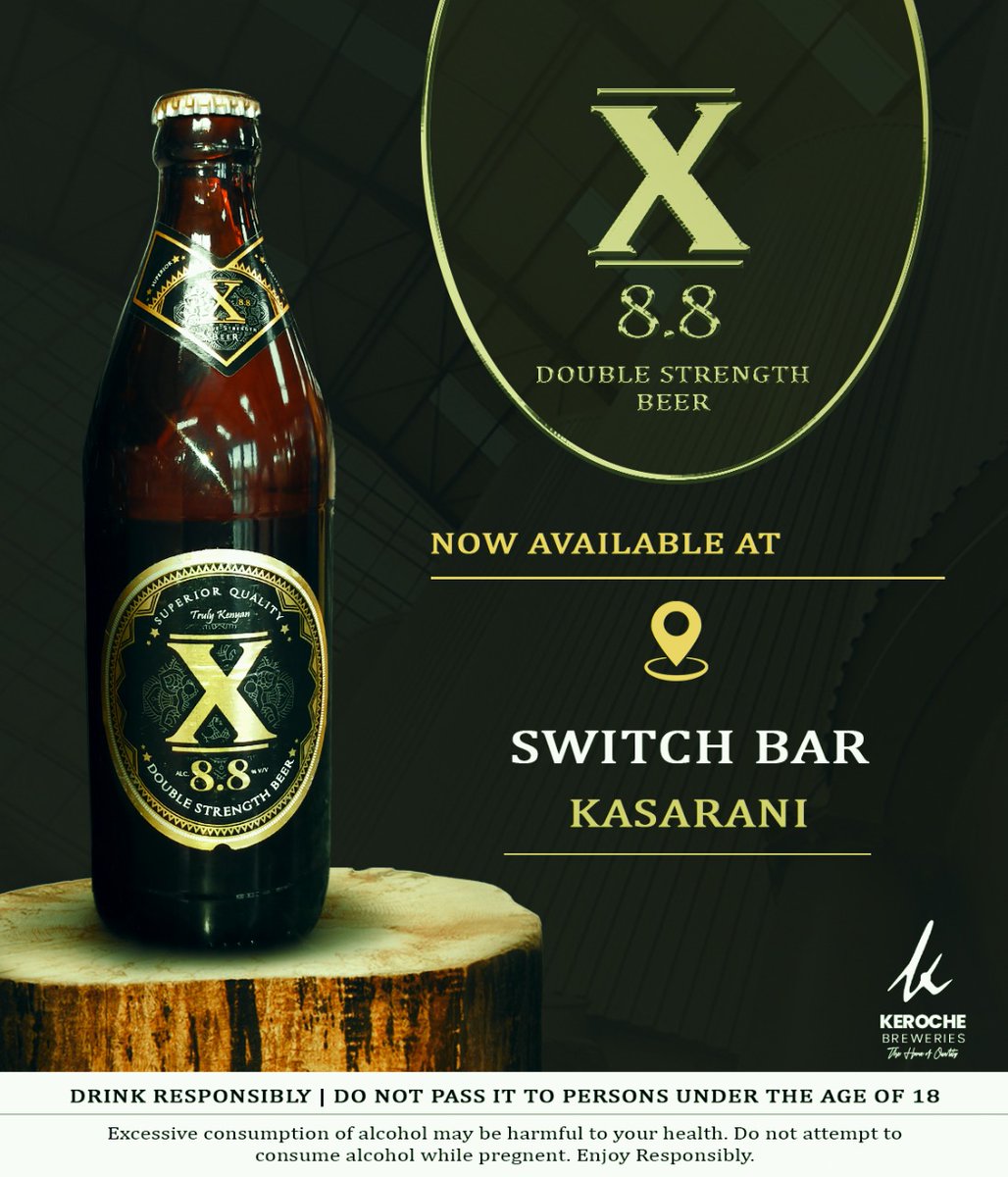 keroche_ltd's tweet photo. How is 2022 taking you? How about an extra X Beer at Switch Bar today? Buy 2 and get 1 free... #TimeOut https://t.co/PJoI7iUpm5