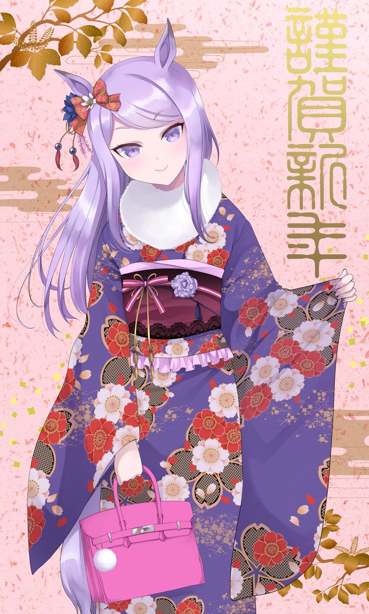 mejiro mcqueen (umamusume) 1girl solo animal ears horse ears horse girl japanese clothes kimono  illustration images