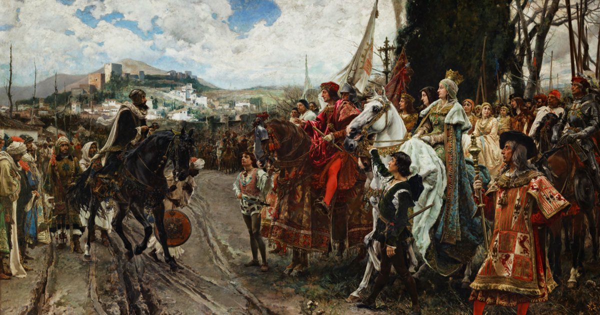 Santi_ABASCAL's tweet photo. Hoy es el aniversario de la reconquista de Granada, recuerdo imborrable del día en que concluyó la recuperación de todo el territorio nacional tras ocho siglos de invasión islámica. 

Lo recordamos con orgullo y esperanza, frente a invasores, tibios y traidores. 
#TomaDeGranada https://t.co/EEQVyPQNvF