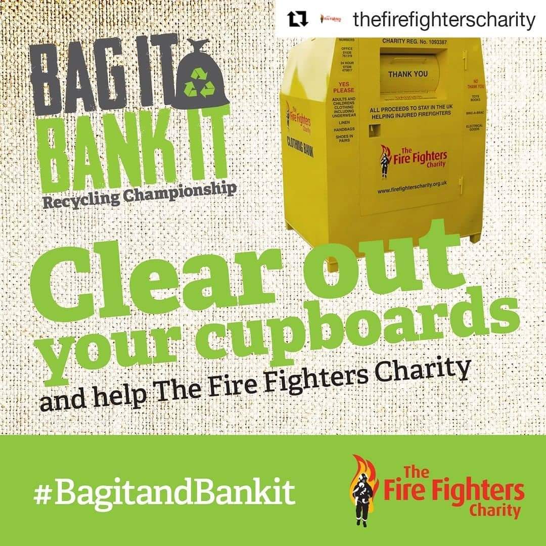 That time of year again to have a clear out and support <a href="/firefighters999/">Fire Fighters Charity</a>
Bins are located at most stations in @suffolkfrs and around the country.

#firefighterscharity #recycleandsupport