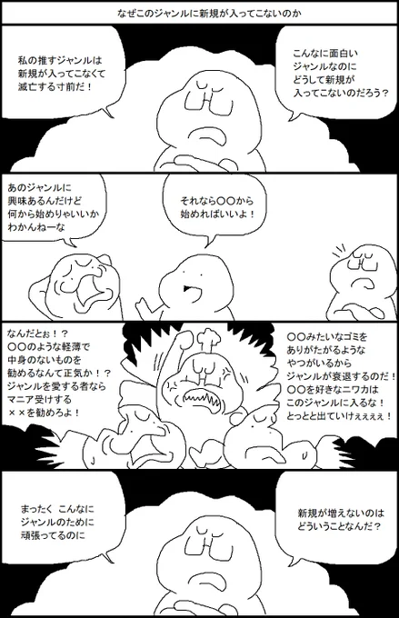 なぜこのジャンルには新規が入ってこないのか 