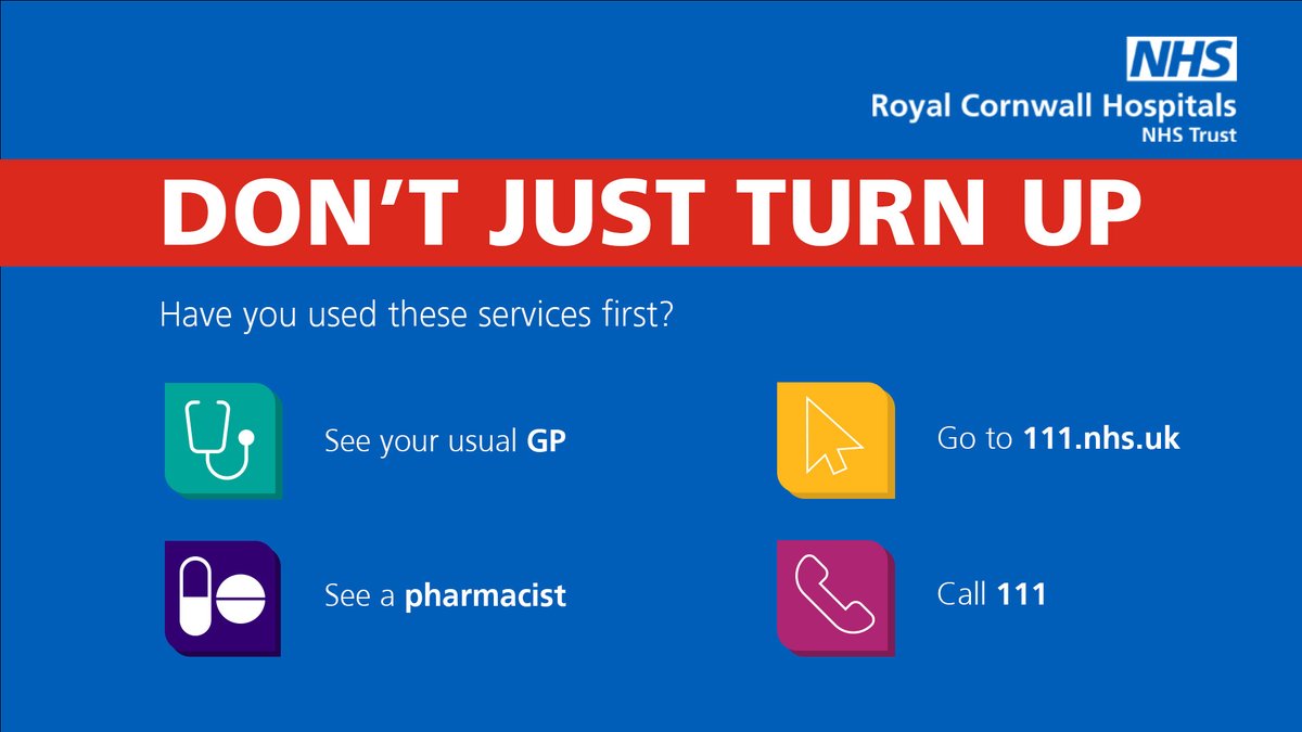 RCHTWeCare's tweet photo. We currently have 54 people in our emergency department and 7 people waiting. Please consult NHS 111 before you travel to the emergency department today. NHS 111 will direct you to the best health service for you. Chances are you'll be seen more quickly and closer to home. https://t.co/YLxuUaZWNJ