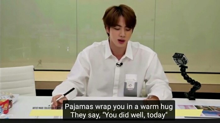 jtoni_n's tweet photo. "pajamas wrap you in a warm hug, they say “you did well, today” - jin https://t.co/RPCjY5vvxE