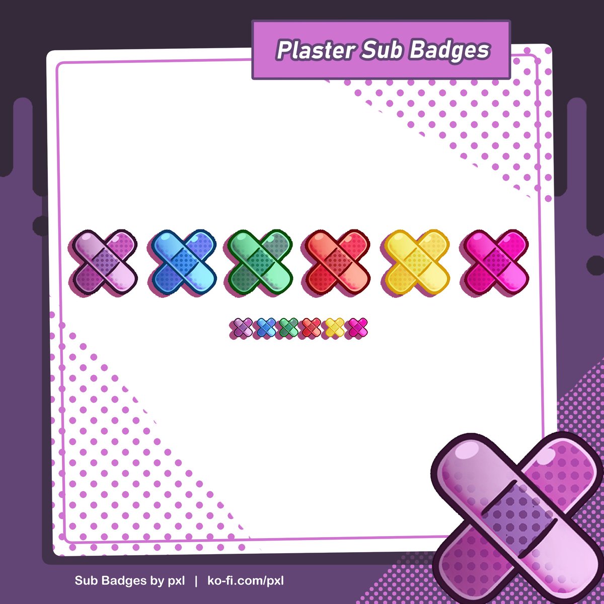 pxl_stvdio's tweet photo. The perfect themed sub badges for streamers who play healer and medic class in games.
Full set for $15 in my Ko-fi shop.
https://t.co/ZhYrTzwuRK
#streamers #subbadge #shopstock #twitchstreamer https://t.co/Yhtay0EDPQ