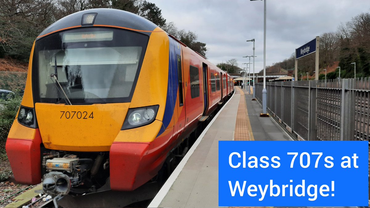 TTrains40's tweet image. I was fortunate enough to capture some 707s at Weybridge before they are all transferred to South Eastern. They are becoming rarer are rarer now. If you would like to Check out my video on them, Here's a link: youtu.be/jBVIxv1APy8 #Railway #Trains #Class707 #Trainspotting
