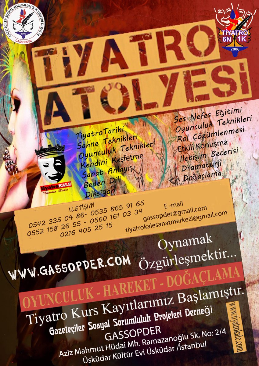 Tiyatro Kurs Kayıtlarımız Başlamıştır...