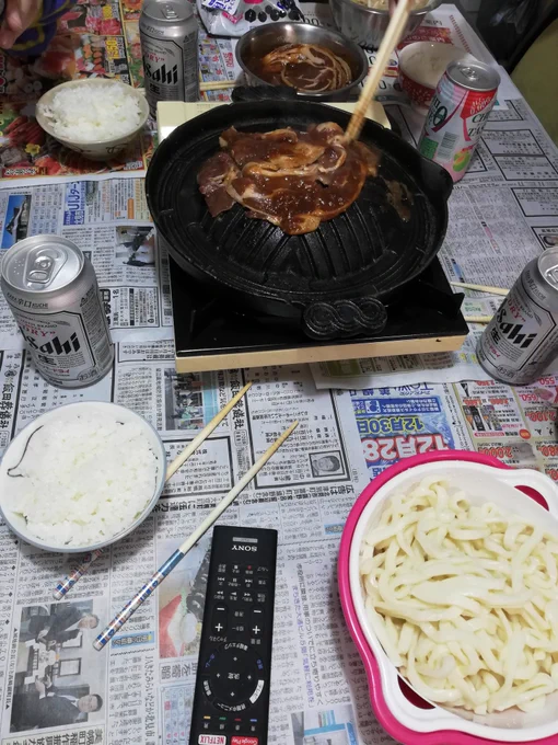これがジンギスカンフルコースのご様子です 
