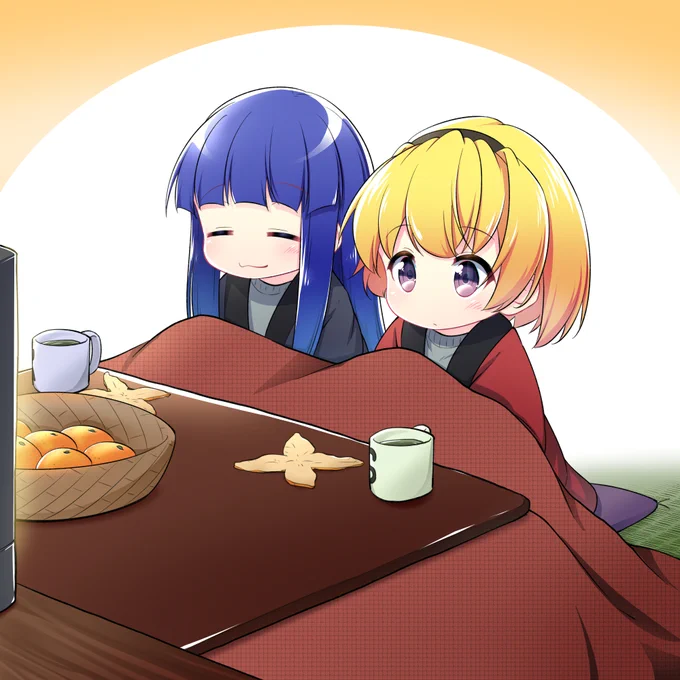 こたつさとりか。
#日替わり沙都子
#ひぐらしのなく頃に 