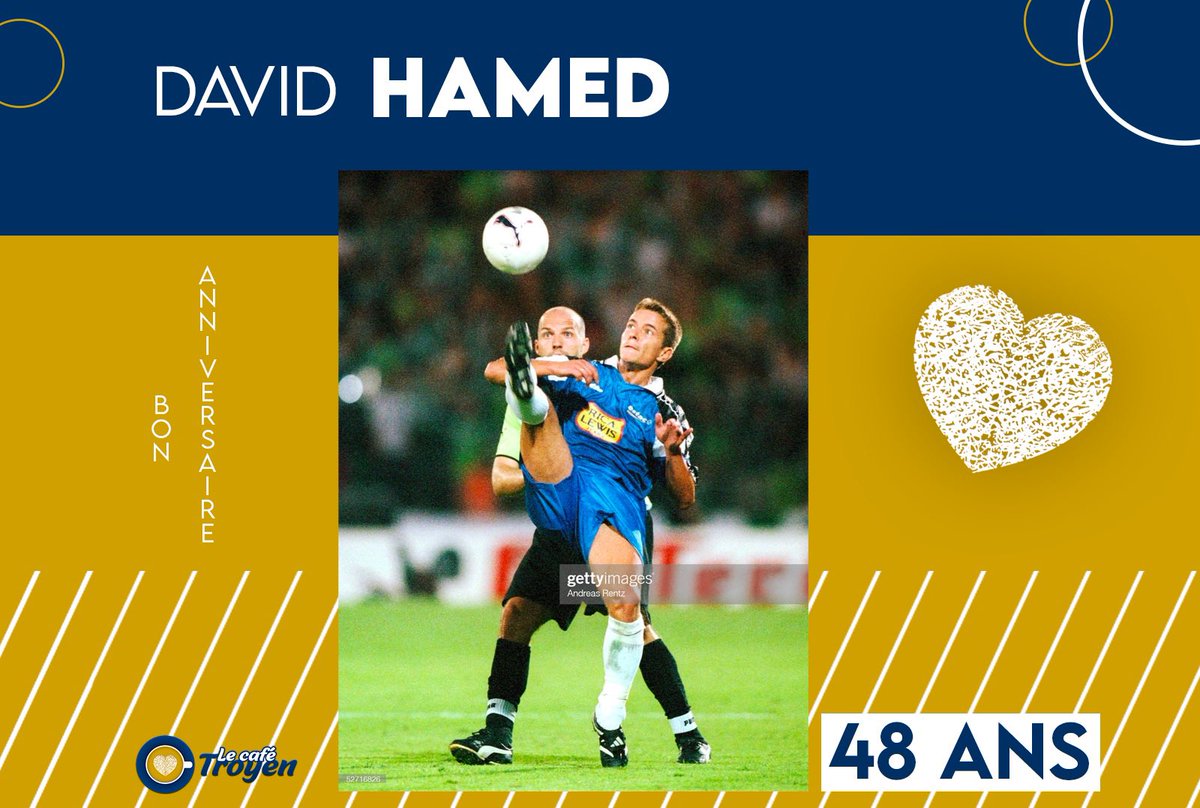 LeCafeTroyen's tweet photo. JOYEUX ANNIVERSAIRE !!! 🎉🎂
David Hamed fête ses 48 ans.
De 1998 à 2003, c’est :
👕 191 matchs avec @estac_officiel
⚽️ 8 buts
🎯 16 passes D
Quelqu’un sait s’il a déjà mis un but moche ? #ogive https://t.co/T5dbAyX5ce