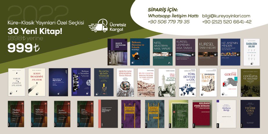 klasikyayinlari's tweet photo. 📚 Kitap Çekilişi 📚

30 kitaptan oluşan Küre-Klasik Yayınları 2021 Özel Seçkisini 2 takipçimize hediye ediyoruz.

▪️ Katılım koşulları:
🔖 @klasikyayinlari’nı takip etmek
🔖 Tweeti RT yapmak
🗓️ Çekiliş Tarihi: 9 Ocak 2022 Saat 21:00 https://t.co/h0hCX1cNtf