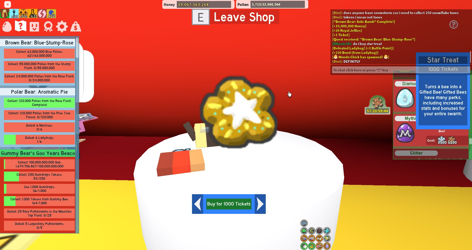 DDenis14 on X: Do i buy Star Treat? #Beeswarm #beeswarmsimulator