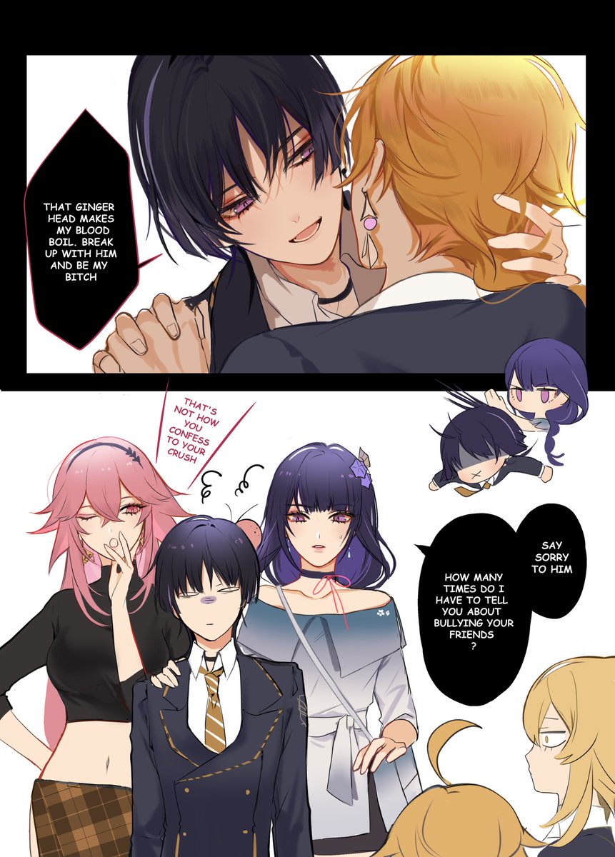 pnk_crow's tweet image. Yae Ei 🌸⚡️ and Scara Aether ☔️☀️
My hands are dead in this weather so here are some of my old artworks 😷😷😷