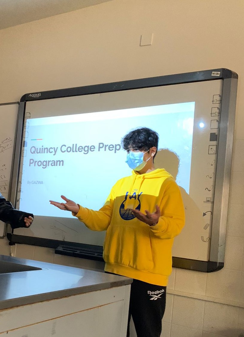 AMIDEASTSaudi's tweet photo. Amr, a dedicated #QCPP 2021 student, has been encouraging his fellow students at Manarat Al Riyadh schools to apply to the Quincy College Prep Program 2022.
Learn more about the program and how to apply here: https://t.co/wnaMwstL4g https://t.co/c5Uum77Fa7