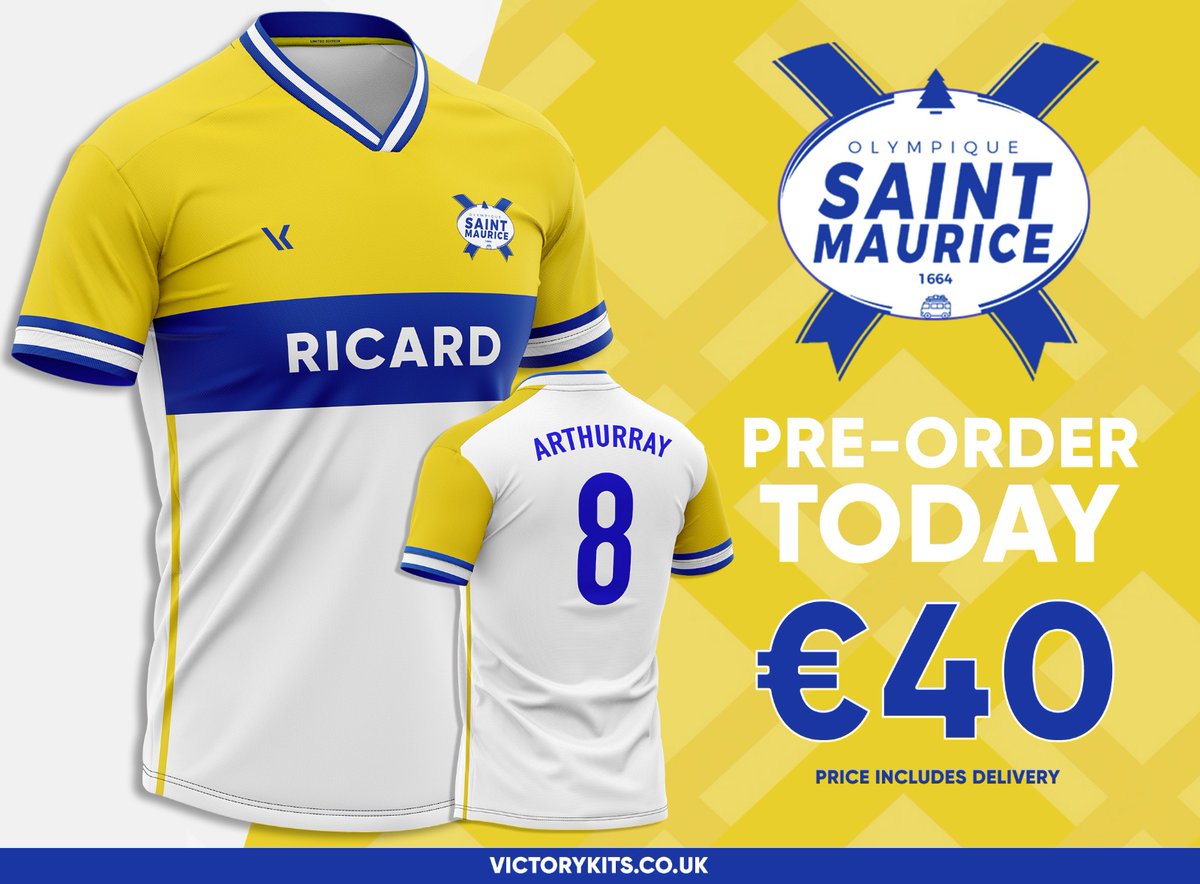 📛COLLECTOR📛

Je sors une collection limitée du maillot de l'aventure de l'Olympique St Maurice, la première save de ma vie sur Twitch ! 

❎20 Maillots uniquement sont en vente❎

victorykits.co.uk/product-page/s…

⭕Flocage personnalisé possible ! 40 EUROS TTC⭕
