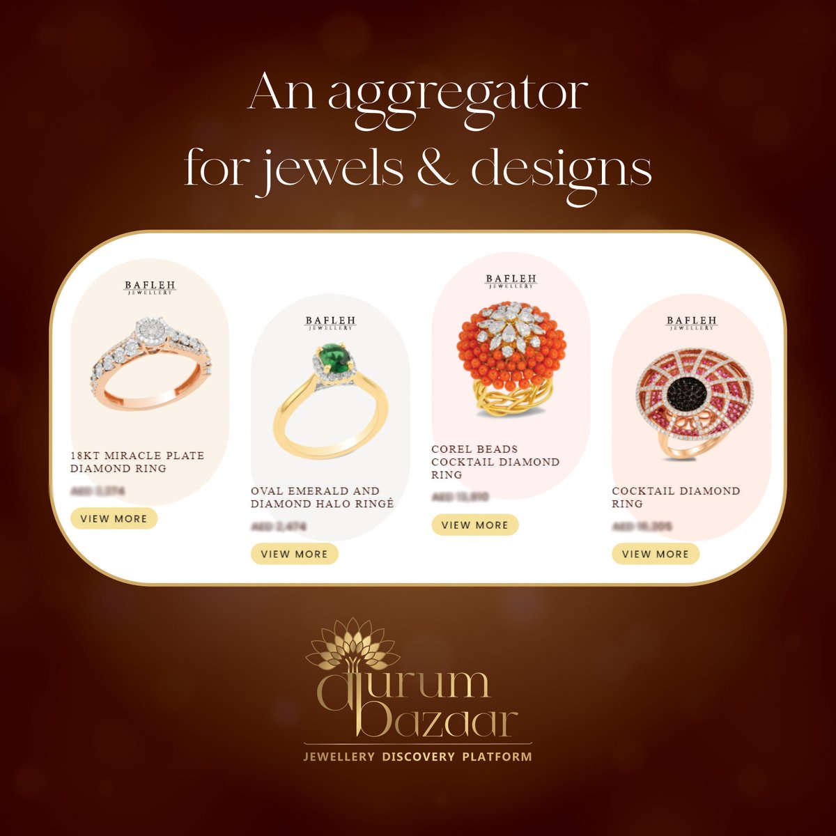 AurumBazaarAE's tweet photo. Any aggregator-based platform that hosts a variety of jewels, designs and jewellers, are the customer’s go-to. 

This is exactly what AurumBazaar offers it’s customers and jewellers - an array of offerings all under one roof.

#AurumBazaar #UAE
Visit: https://t.co/owGZubx2AH https://t.co/oybkJv7ZXW