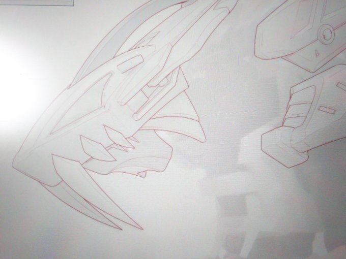 スケブ絵進めつつ描き初める。 