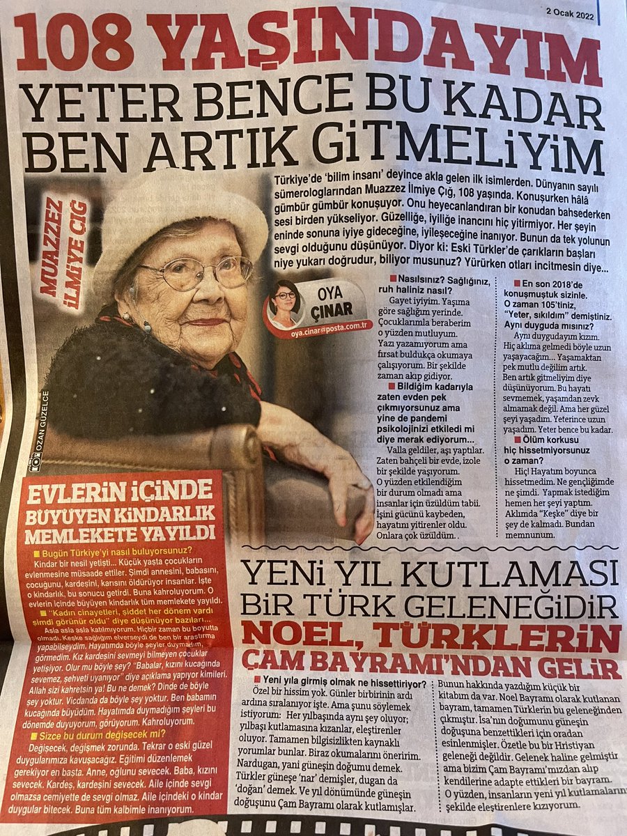 Türkiye’nin ve Dünyanın sayılı sümerologlarından Muazzez İlmiye Çığ’ın söylediklerine kulak verin!
İki dakika zaman ayırın, bakın neler öğreneceksiniz!
Allah uzun ömürler versin…
Böyle bilge insanlar var olsunlar.