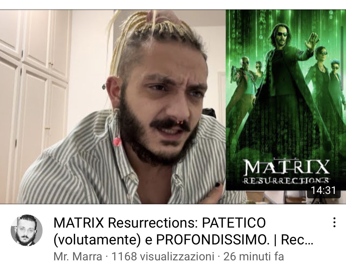 MrCasanovaReal's tweet photo. Recensione NO SPOILER di Matrix: https://t.co/DwquSg21Dd https://t.co/GC9EECq57x