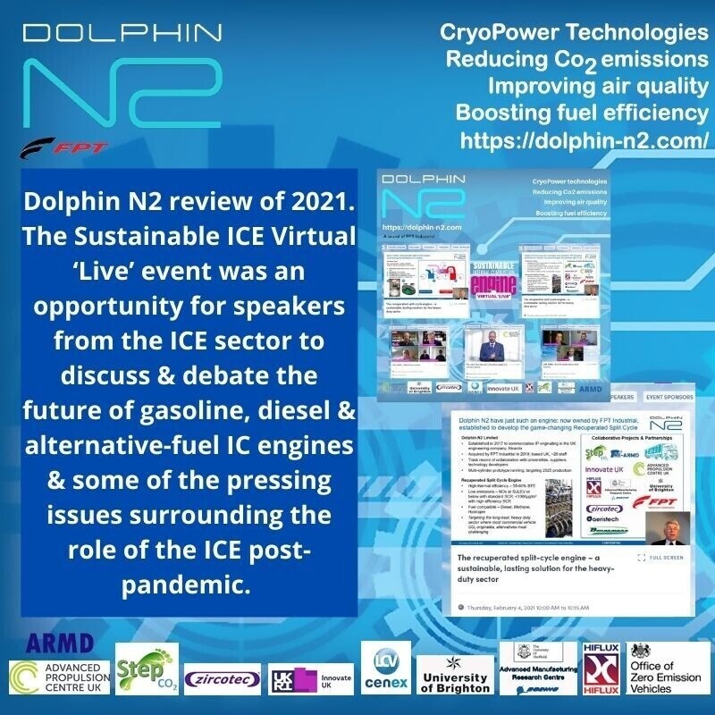 dolphin_n2's tweet photo. Dolphin N2 review of 2021. Sustainable ICE Virtual event, CATAPULT webinar, Cenex LCV & 300 Years of Leadership & Innovation Parliamentary publication
#AdvancedPropulsionCentre,#airquality#Cenex,#cryopower,#emissions,#thermopower#UniversityofBrighton,
https://t.co/wHNNGaSGiY https://t.co/azEtzFqXtm