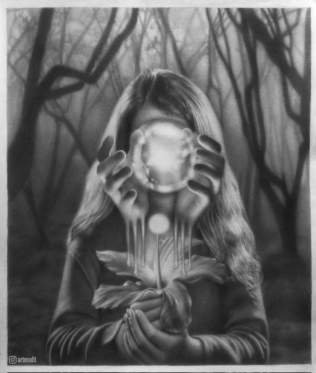 Wanted to try out an almost surreal type of drawing with a dark fantasy vibe. Don't know how it went, but im glad i did #SURREALISM #SurrealArt #darkart #illustration #Pencildrawing #artshares #drawing #originalart