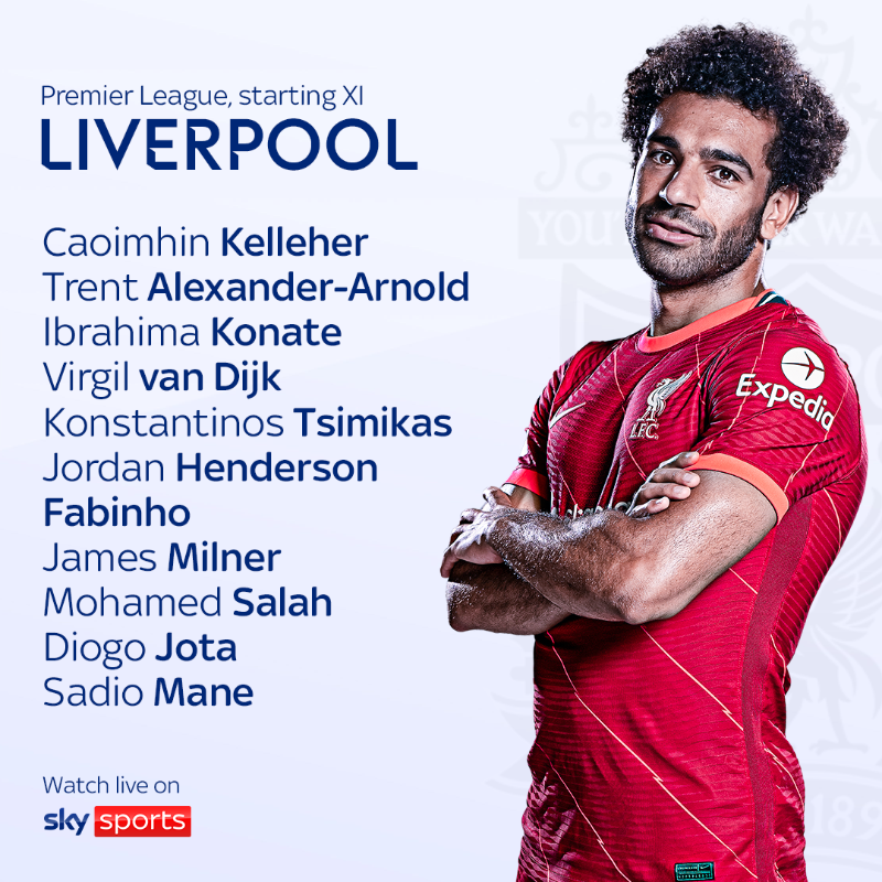 SkySportsNews's tweet photo. 📋 | Team news!

Here's how #CFC and #LFC line-up for today's Super Sunday clash at Stamford Bridge - watch live on Sky Sports Premier League now! 📺🍿