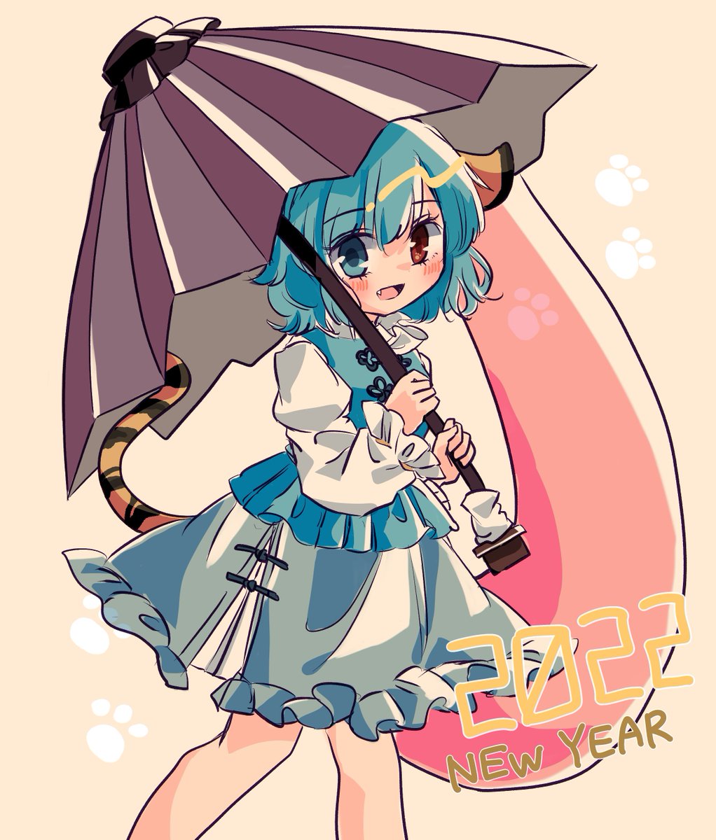 tatara kogasa 1girl solo umbrella heterochromia animal ears skirt tail  illustration images