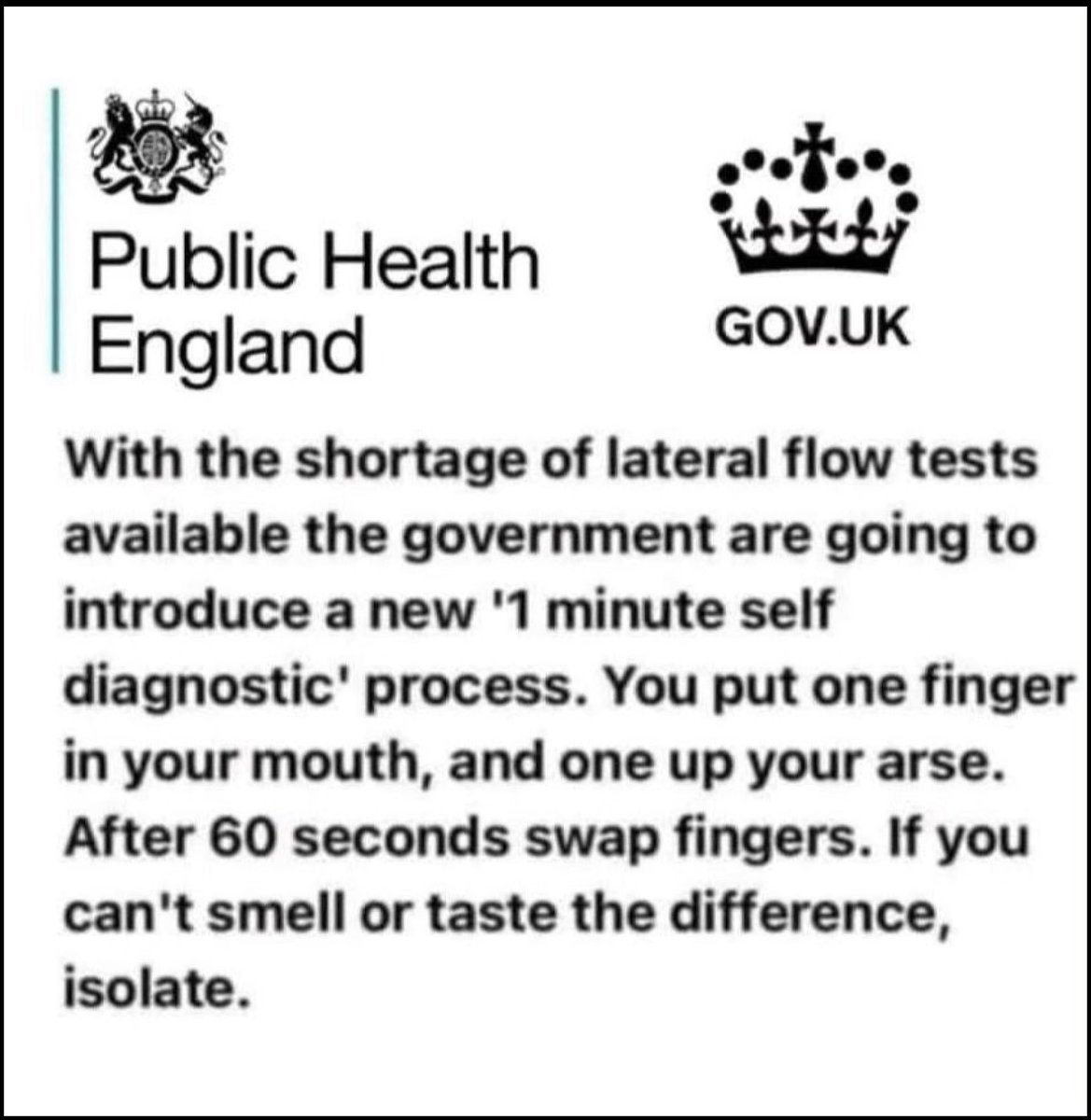 Better hope there is no shortage of PCR tests…